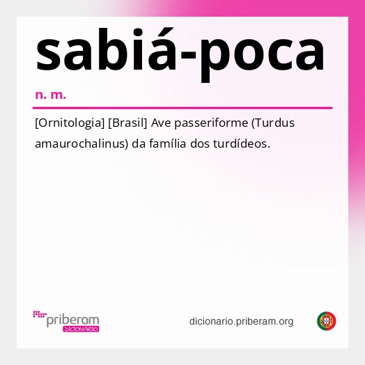 Significado de sabiá-poca