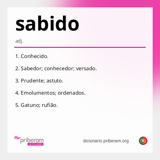 Significado de sabido