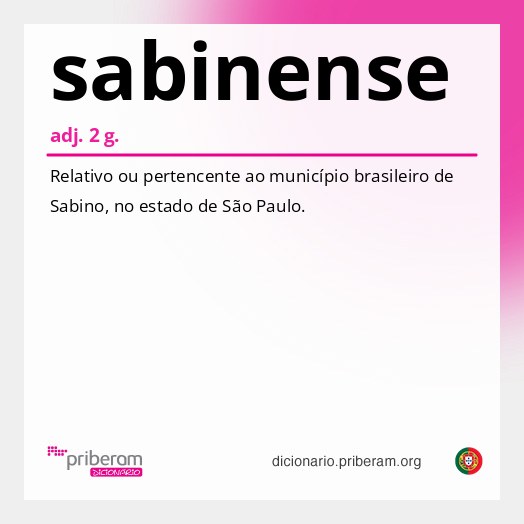 Significado de sabinense