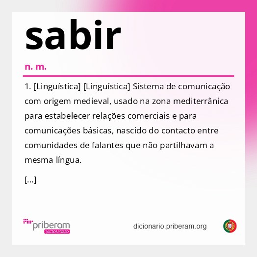 Significado de sabir