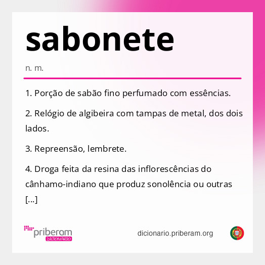 Significado de sabonete