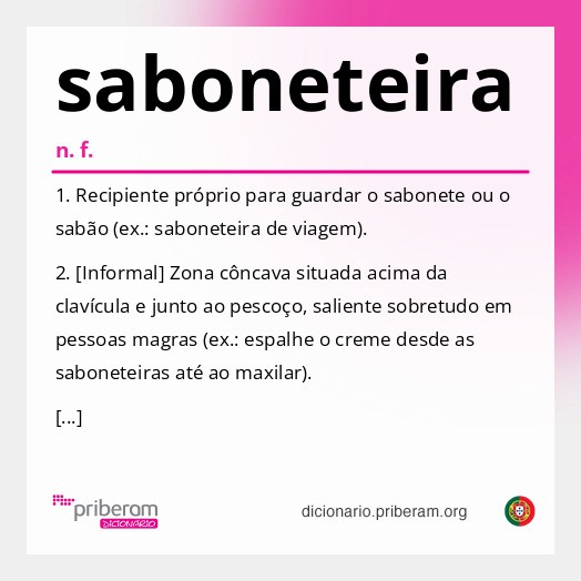 Significado de saboneteira