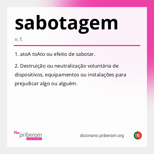Significado de sabotagem