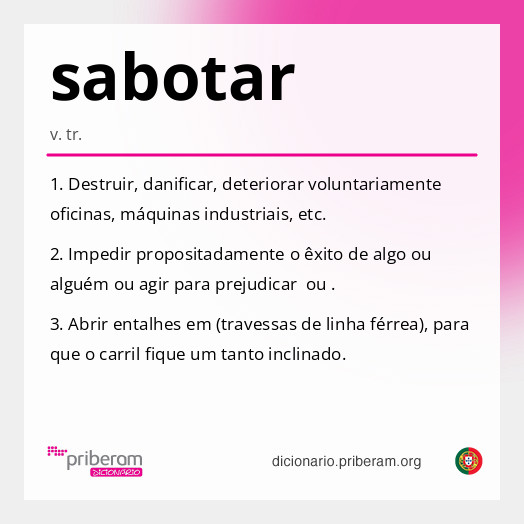 Significado de sabotar