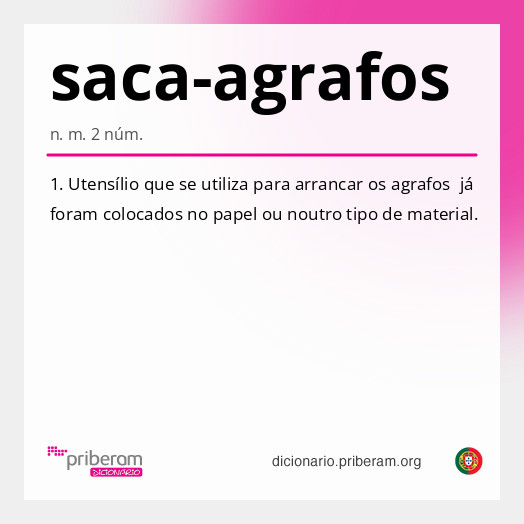 Significado de saca-agrafos