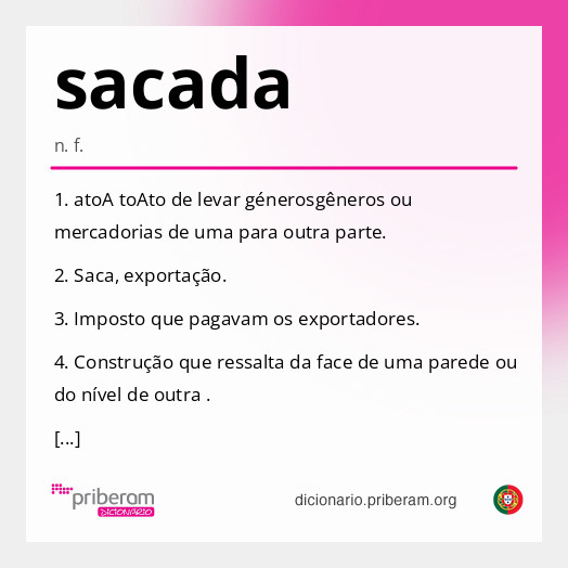 Significado de sacada