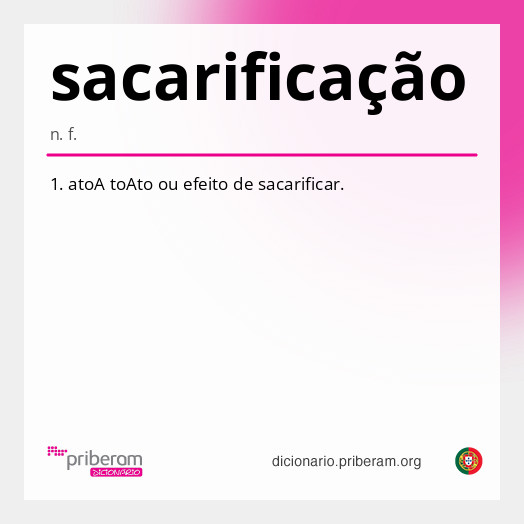 Significado de sacarificação