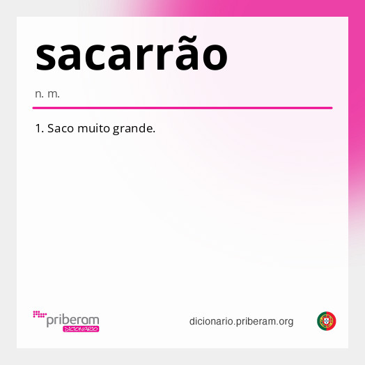Significado de sacarrão