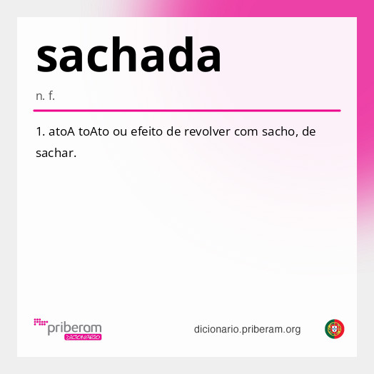 Significado de sachada