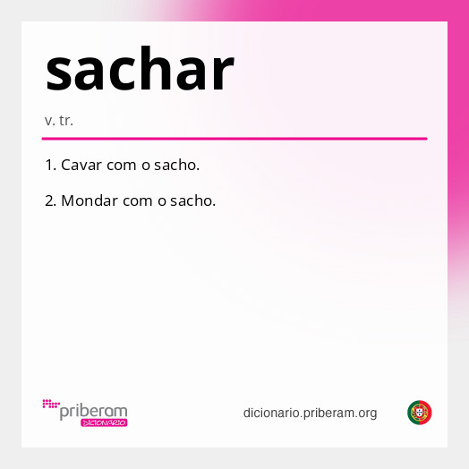 Significado de sachar