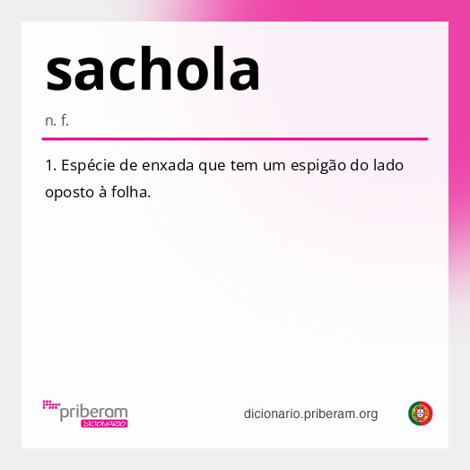 Significado de sachola