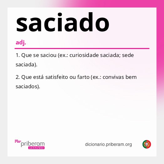 Significado de saciado