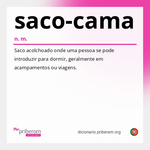 Significado de saco-cama