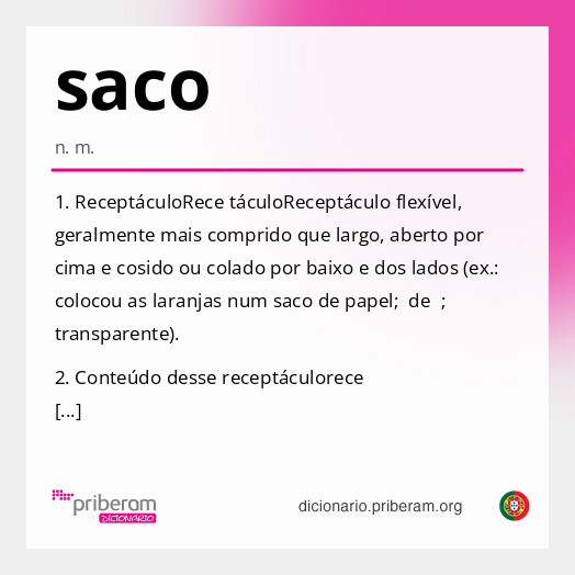 Significado de saco