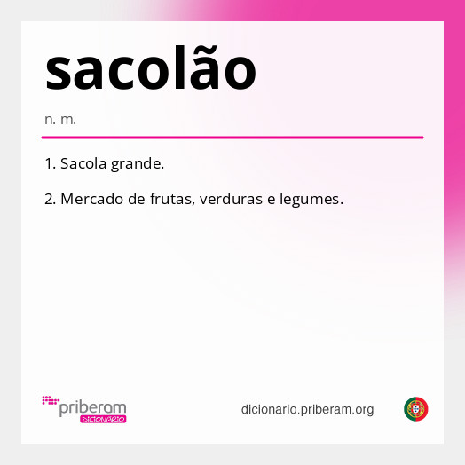 Significado de sacolão