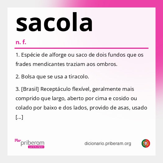 Significado de sacola