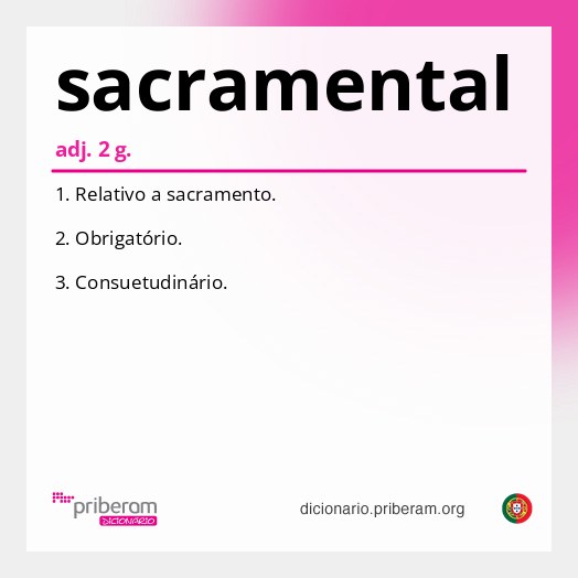 Significado de sacramental
