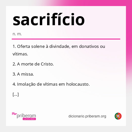 Significado de sacrifício