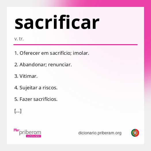 Significado de sacrificar