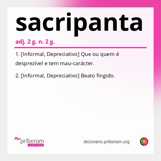 Significado de sacripanta