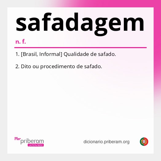 Significado de safadagem