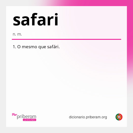 Significado de safari
