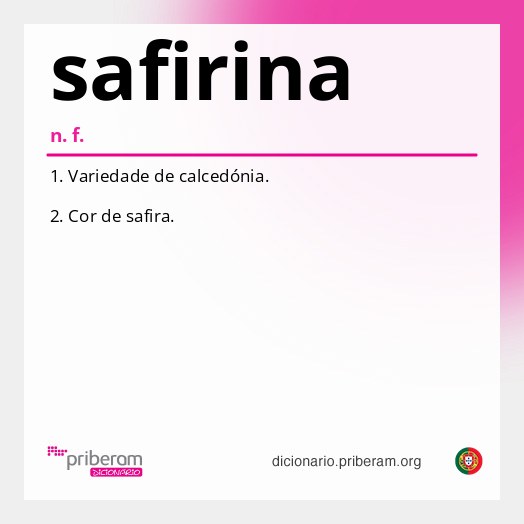 Significado de safirina
