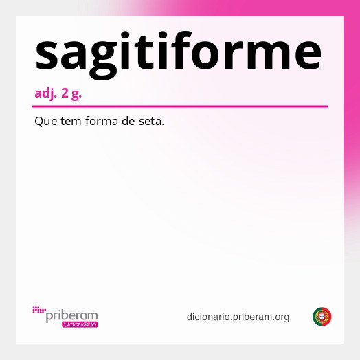 Significado de sagitiforme