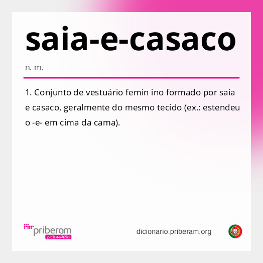 Significado de saia-e-casaco
