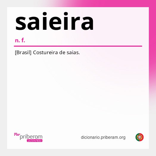 Significado de saieira