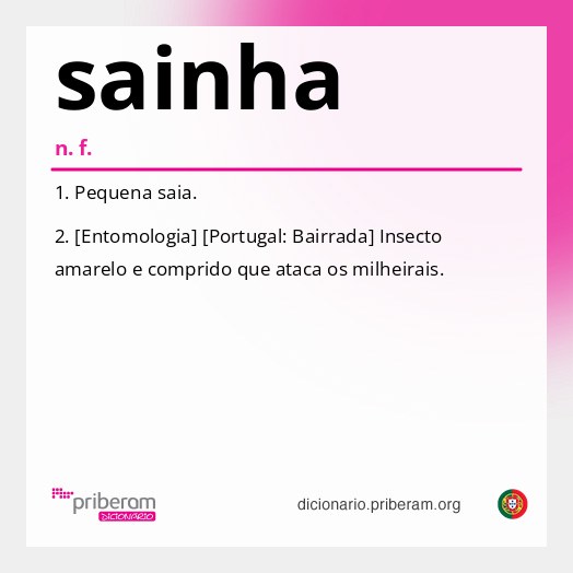 Significado de sainha