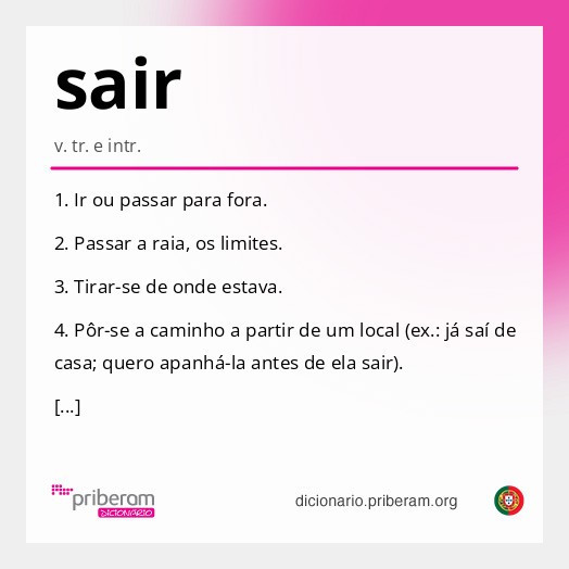 Significado de sair