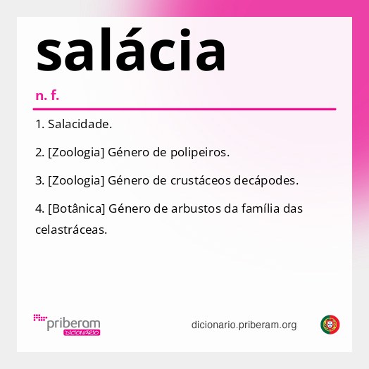 Significado de salácia
