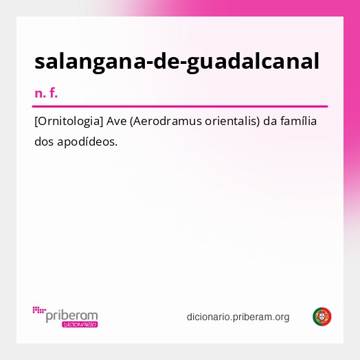 Significado de salangana-de-guadalcanal