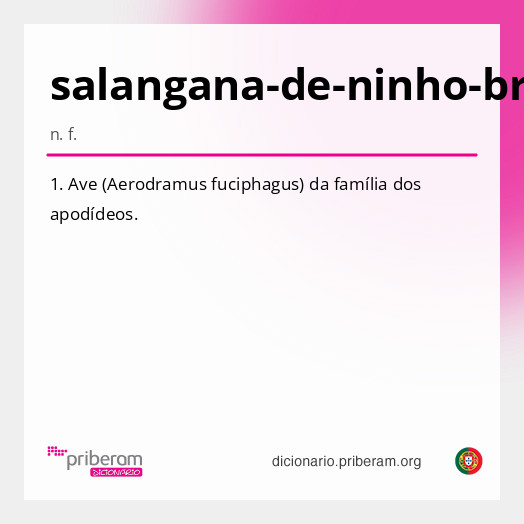 Significado de salangana-de-ninho-branco