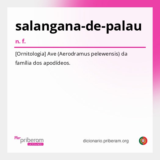 Significado de salangana-de-palau