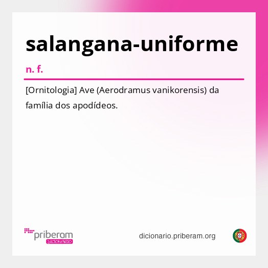 Significado de salangana-uniforme