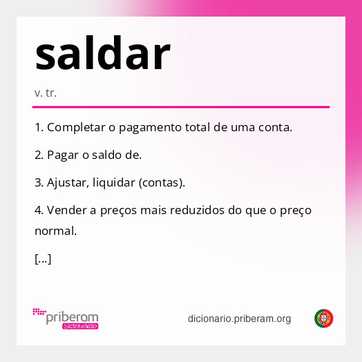 Significado de saldar