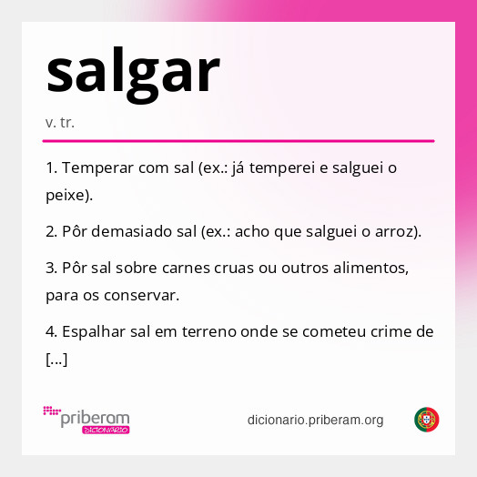 Significado de salgar