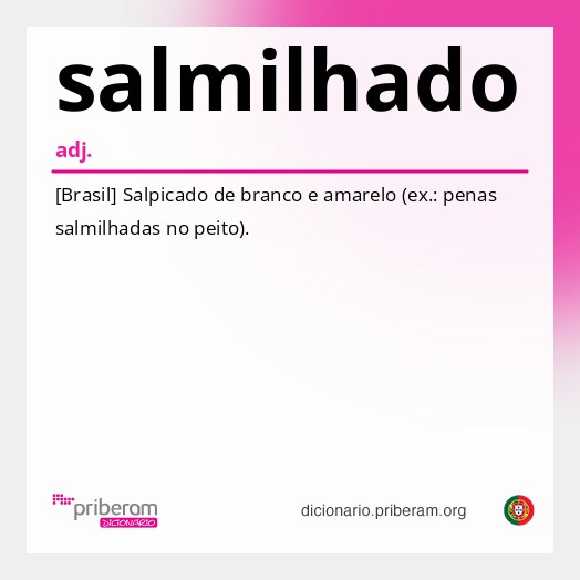 Significado de salmilhado