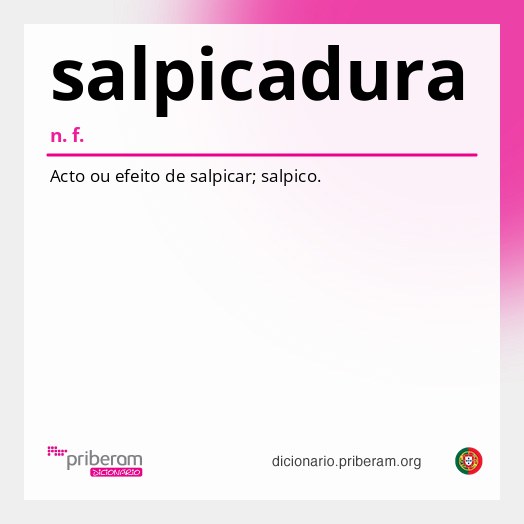 Significado de salpicadura