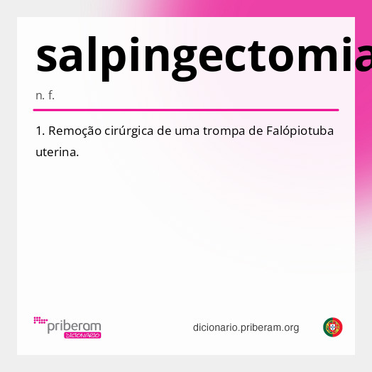Significado de salpingectomia