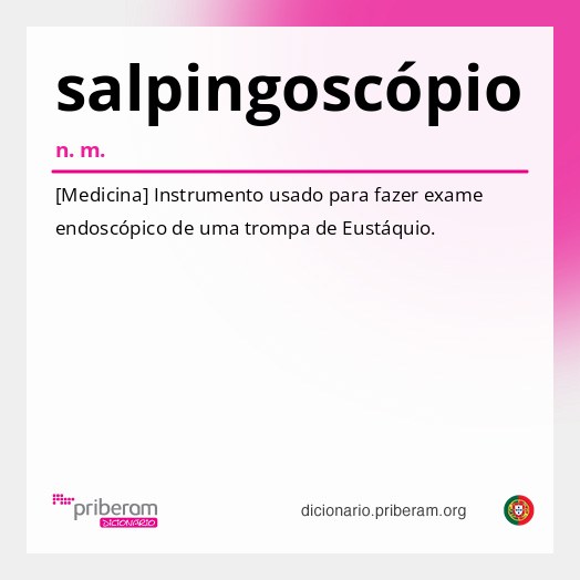Significado de salpingoscópio