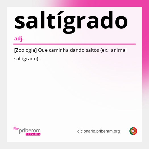 Significado de saltígrado