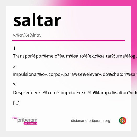 Significado de saltar