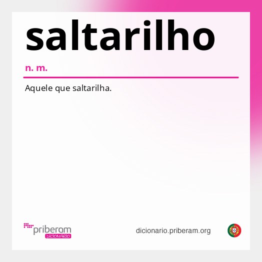 Significado de saltarilho
