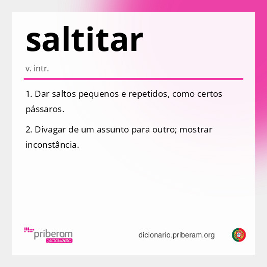 Significado de saltitar
