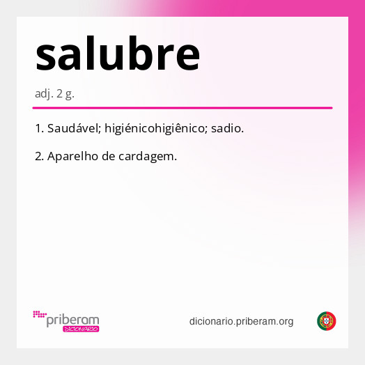 Significado de salubre