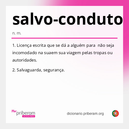 Significado de salvo-conduto