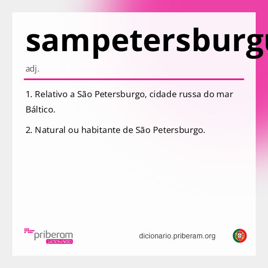 Significado de sampetersburguês